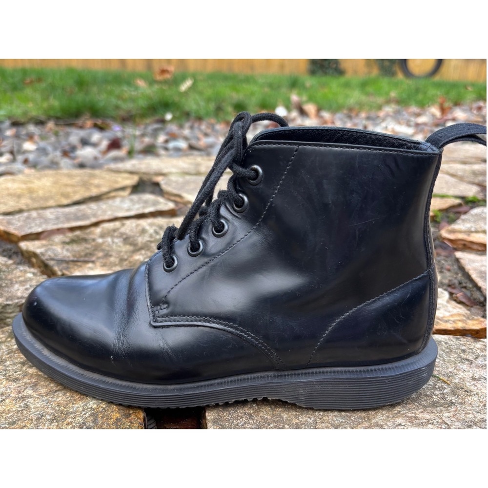Dr Martens Emmeline Black 5 Eye Leather Lace Up Ankle Boots Women's Size 5 US L